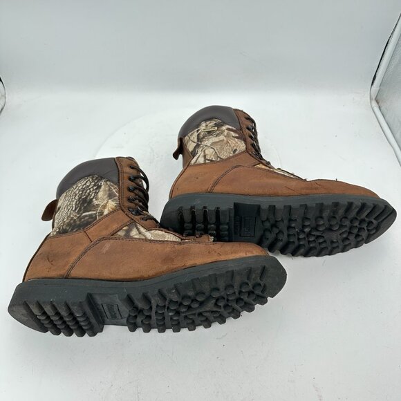 Guide Gear Waterproof Men Size 11 Brown Camouflage Leather Resistant Hiking Boot - Picture 6 of 12